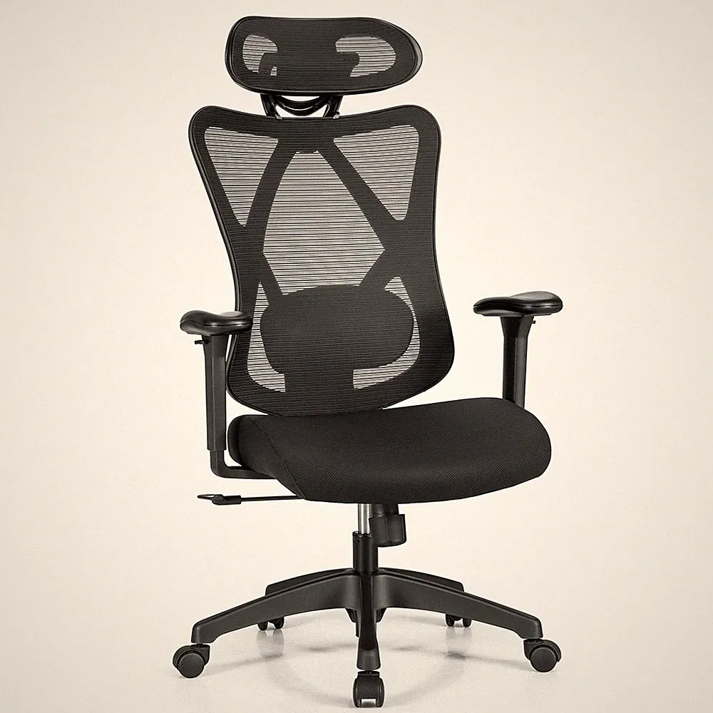 Costway Swivel Chair Reclining Mesh Office Chair w/ Adjustable Lumbar Support